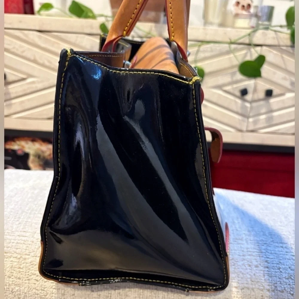 Dooney & Bourke All Leather - Black Patent and Tan